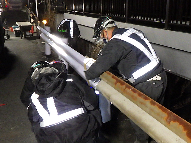 一般道ガードレールの復旧工事